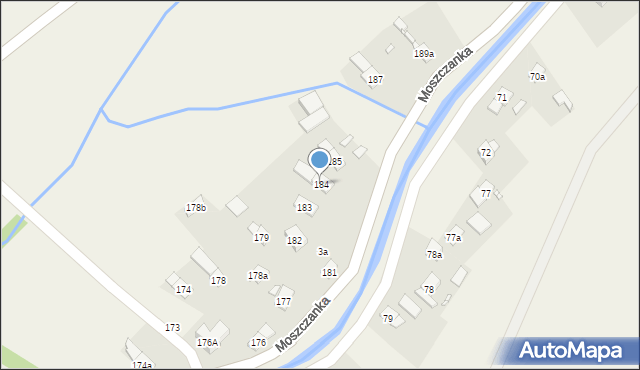 Moszczanka, Moszczanka, 184, mapa Moszczanka