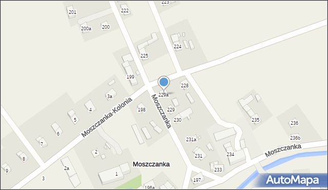 Moszczanka, Moszczanka, 229a, mapa Moszczanka