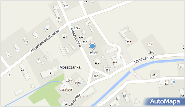 Moszczanka, Moszczanka, 231a, mapa Moszczanka