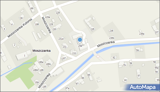 Moszczanka, Moszczanka, 234, mapa Moszczanka