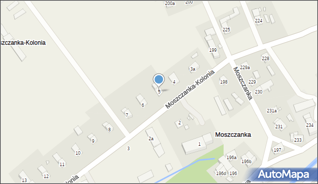 Moszczanka-Kolonia, Moszczanka-Kolonia, 5, mapa Moszczanka-Kolonia