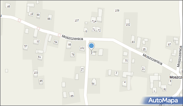 Moszczenica, Moszczenica, 2, mapa Moszczenica