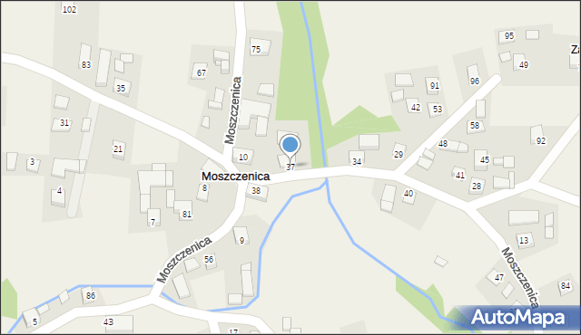 Moszczenica, Moszczenica, 37, mapa Moszczenica