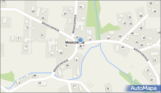 Moszczenica, Moszczenica, 38, mapa Moszczenica