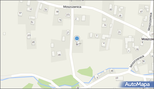 Moszczenica, Moszczenica, 94, mapa Moszczenica