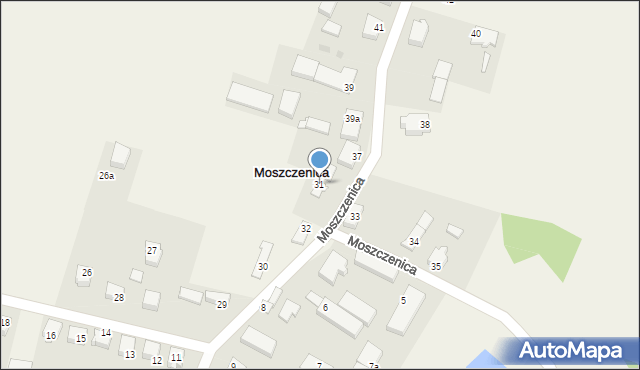 Moszczenica, Moszczenica, 31, mapa Moszczenica