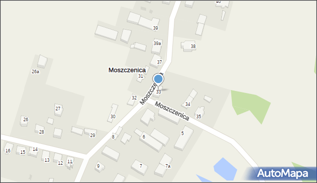 Moszczenica, Moszczenica, 33, mapa Moszczenica