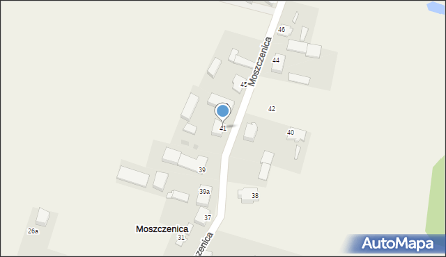 Moszczenica, Moszczenica, 41, mapa Moszczenica