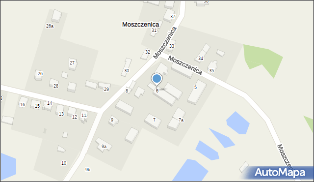 Moszczenica, Moszczenica, 6, mapa Moszczenica