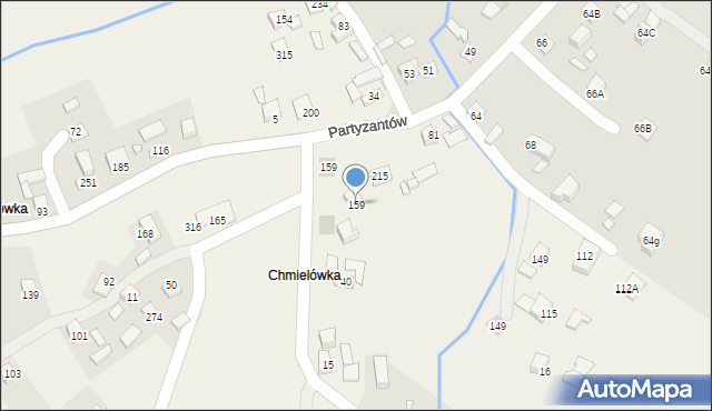 Moszczenica Niżna, Moszczenica Niżna, 159, mapa Moszczenica Niżna