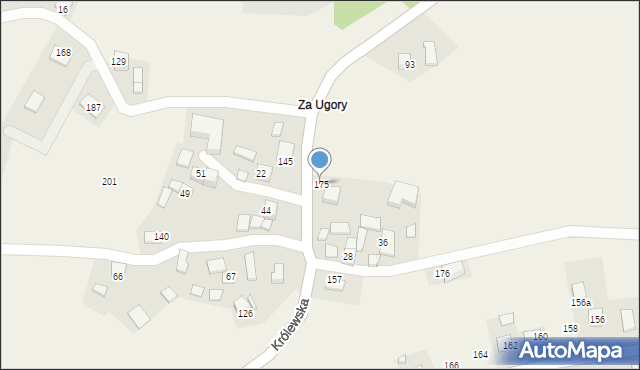 Moszczenica Wyżna, Moszczenica Wyżna, 175, mapa Moszczenica Wyżna