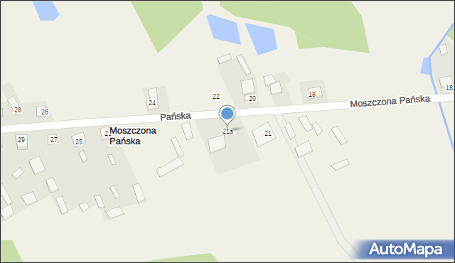 Moszczona Pańska, Moszczona Pańska, 21a, mapa Moszczona Pańska