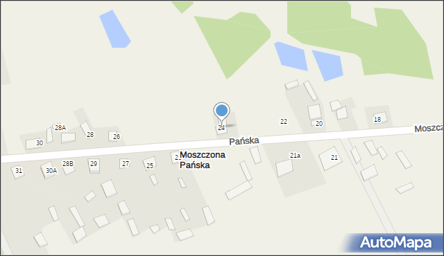 Moszczona Pańska, Moszczona Pańska, 24, mapa Moszczona Pańska
