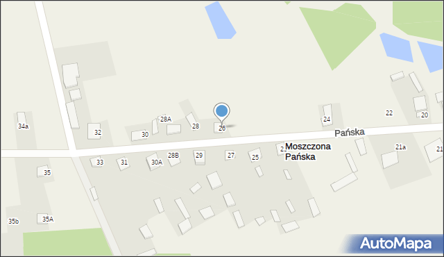 Moszczona Pańska, Moszczona Pańska, 26, mapa Moszczona Pańska