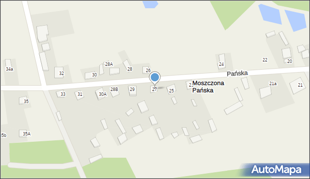 Moszczona Pańska, Moszczona Pańska, 27, mapa Moszczona Pańska