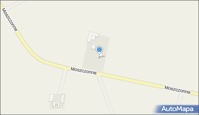 Moszczonne, Moszczonne, 10, mapa Moszczonne