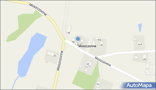 Moszczonne, Moszczonne, 39, mapa Moszczonne