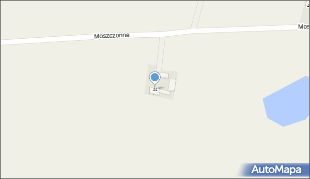 Moszczonne, Moszczonne, 44, mapa Moszczonne