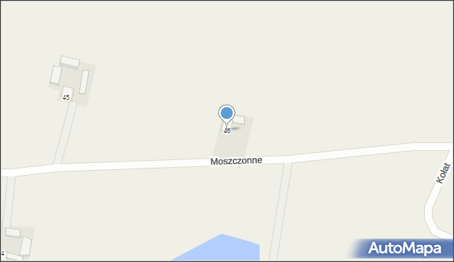 Moszczonne, Moszczonne, 46, mapa Moszczonne