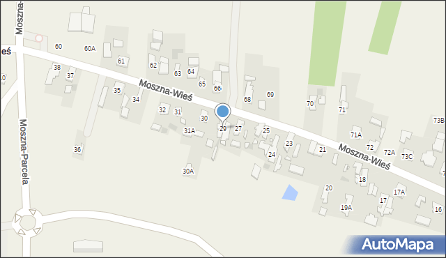 Moszna-Wieś, Moszna-Wieś, 29, mapa Moszna-Wieś