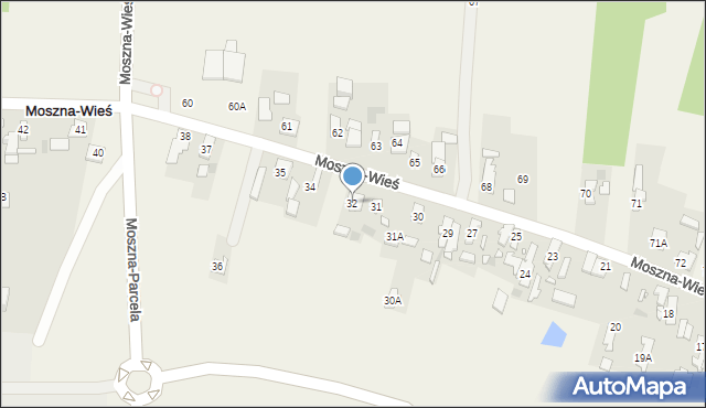 Moszna-Wieś, Moszna-Wieś, 32, mapa Moszna-Wieś