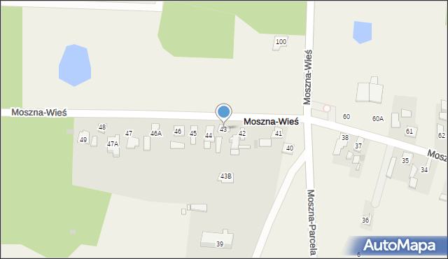 Moszna-Wieś, Moszna-Wieś, 43, mapa Moszna-Wieś