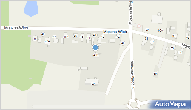Moszna-Wieś, Moszna-Wieś, 43B, mapa Moszna-Wieś