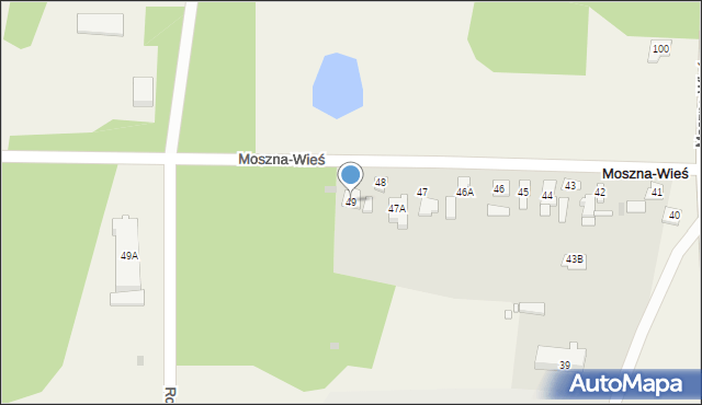 Moszna-Wieś, Moszna-Wieś, 49, mapa Moszna-Wieś