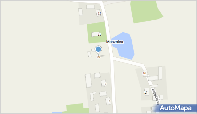 Mosznica, Mosznica, 10, mapa Mosznica