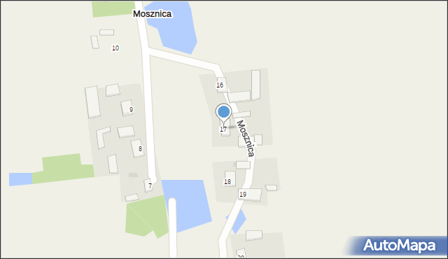 Mosznica, Mosznica, 17, mapa Mosznica