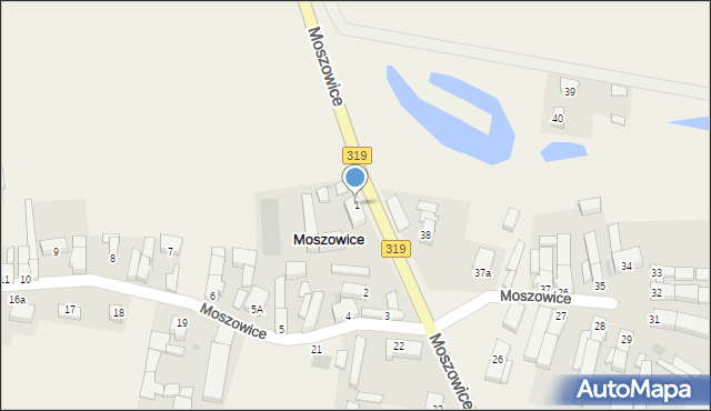 Moszowice, Moszowice, 1, mapa Moszowice