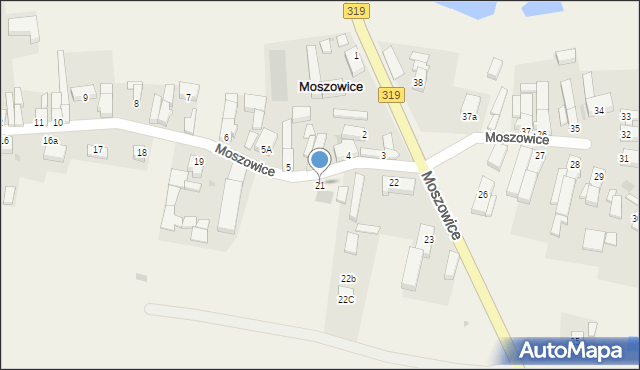 Moszowice, Moszowice, 21, mapa Moszowice