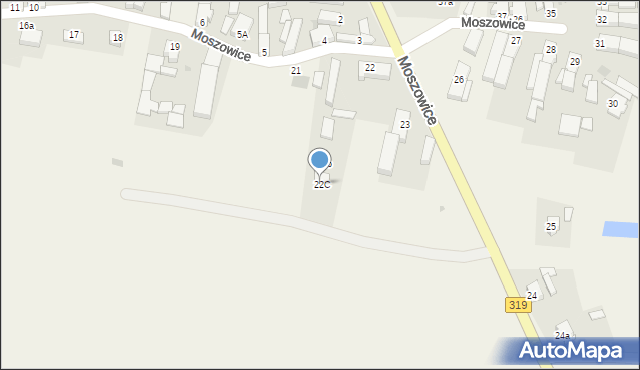 Moszowice, Moszowice, 22C, mapa Moszowice