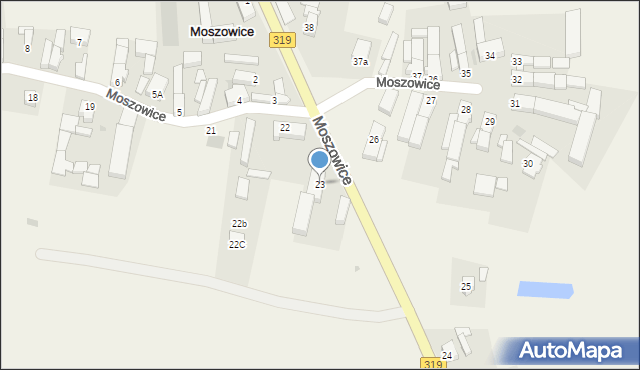 Moszowice, Moszowice, 23, mapa Moszowice