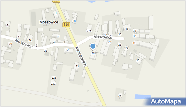 Moszowice, Moszowice, 26, mapa Moszowice