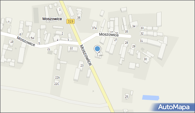 Moszowice, Moszowice, 26a, mapa Moszowice