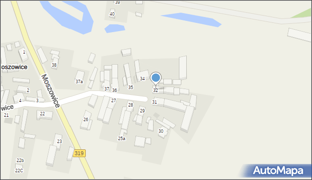Moszowice, Moszowice, 32, mapa Moszowice