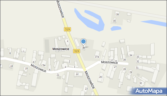 Moszowice, Moszowice, 38, mapa Moszowice