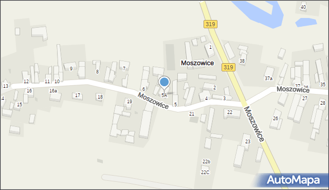 Moszowice, Moszowice, 5A, mapa Moszowice