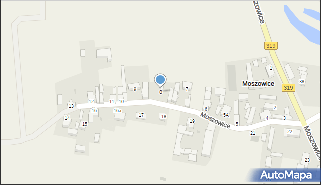 Moszowice, Moszowice, 8, mapa Moszowice