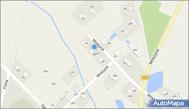 Moszyce, Moszyce, 19h, mapa Moszyce