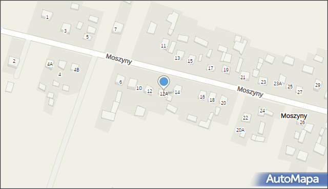 Moszyny, Moszyny, 12A, mapa Moszyny