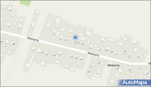 Moszyny, Moszyny, 17, mapa Moszyny