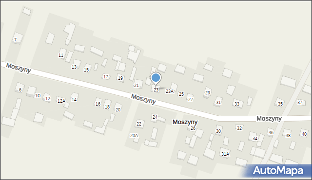 Moszyny, Moszyny, 23, mapa Moszyny