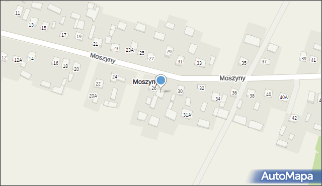 Moszyny, Moszyny, 28a, mapa Moszyny