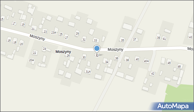 Moszyny, Moszyny, 32, mapa Moszyny