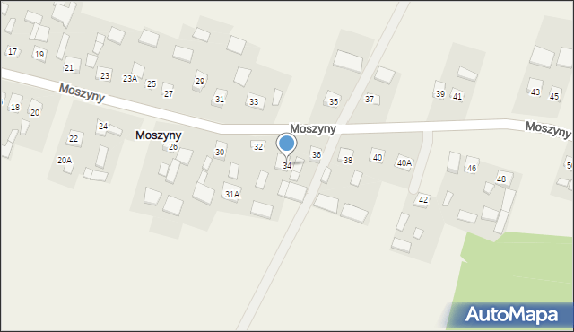 Moszyny, Moszyny, 34, mapa Moszyny