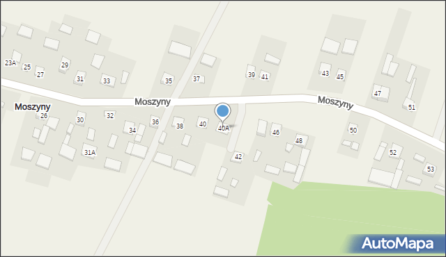 Moszyny, Moszyny, 40A, mapa Moszyny