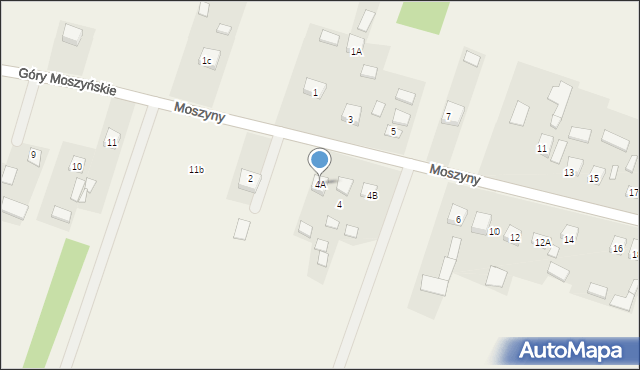 Moszyny, Moszyny, 4A, mapa Moszyny