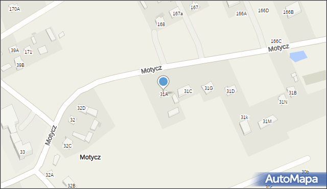 Motycz, Motycz, 31A, mapa Motycz